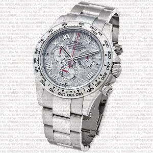 Replica Rolex Cosmograph Daytona SS 18 ct White Gold Meteorite Dial - Image 8