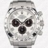 Replica Rolex Cosmograph Daytona SS White Gold White Dial with Arabic Marks - Image 2