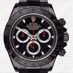 Replica Rolex Daytona All Black Dial Red Needle Ceramic Bezel 40mm - Image 2