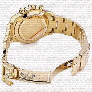 Replica Rolex Cosmograph Daytona 18K Yellow Gold Green Dial Ceramic Bezel Stick Markers - Image 11