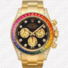 Replica Rolex Cosmograph Daytona Rainbow Bezel Diamond Markers 18k Gold