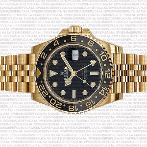 Replica Rolex GMT-Master II Jubilee 18k Yellow Gold Black Dial Ceramic Bezel 40mm - Image 9
