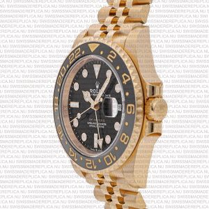 Replica Rolex GMT-Master II Jubilee 18k Yellow Gold Black Dial Ceramic Bezel 40mm - Image 10