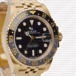 Replica Rolex GMT-Master II Jubilee 18k Yellow Gold Black Dial Ceramic Bezel 40mm - Image 8