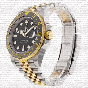 Replica Rolex GMT-Master II Jubilee 2Tone 18k Yellow Gold/904L Steel Black Dial Ceramic Bezel 40mm - Image 4