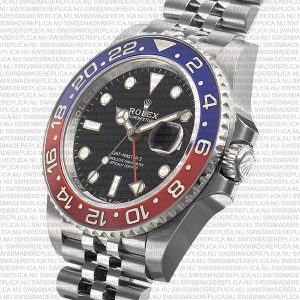Replica Rolex GMT-Master II Jubilee SS Blue/Red Pepsi Ceramic Bezel - Image 13