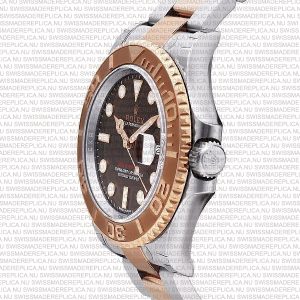 Replica Rolex Yacht-Master II SS / Rose Gold Chocolate Ceramic Bezel - Image 4