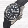 Replica Rolex Yacht-Master 42mm Rubber Band 18k White Gold wrap - Image 4